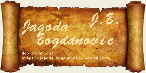 Jagoda Bogdanović vizit kartica